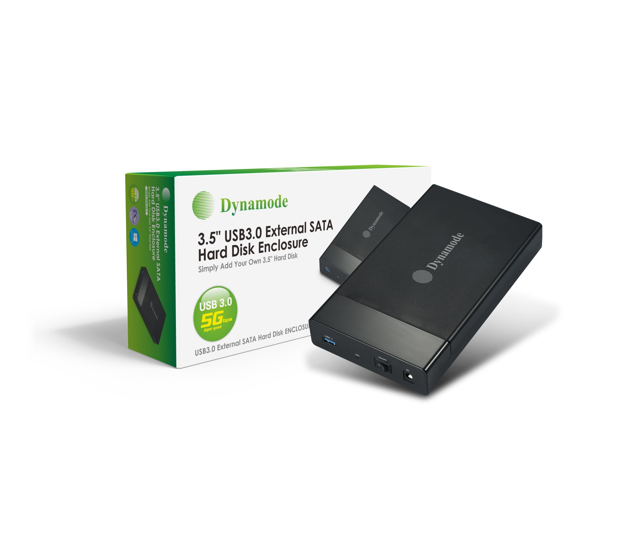 3.5" SATA HDD External Enclosure (Superspeed) USB 3.0 and its box packaging - Netbit UK