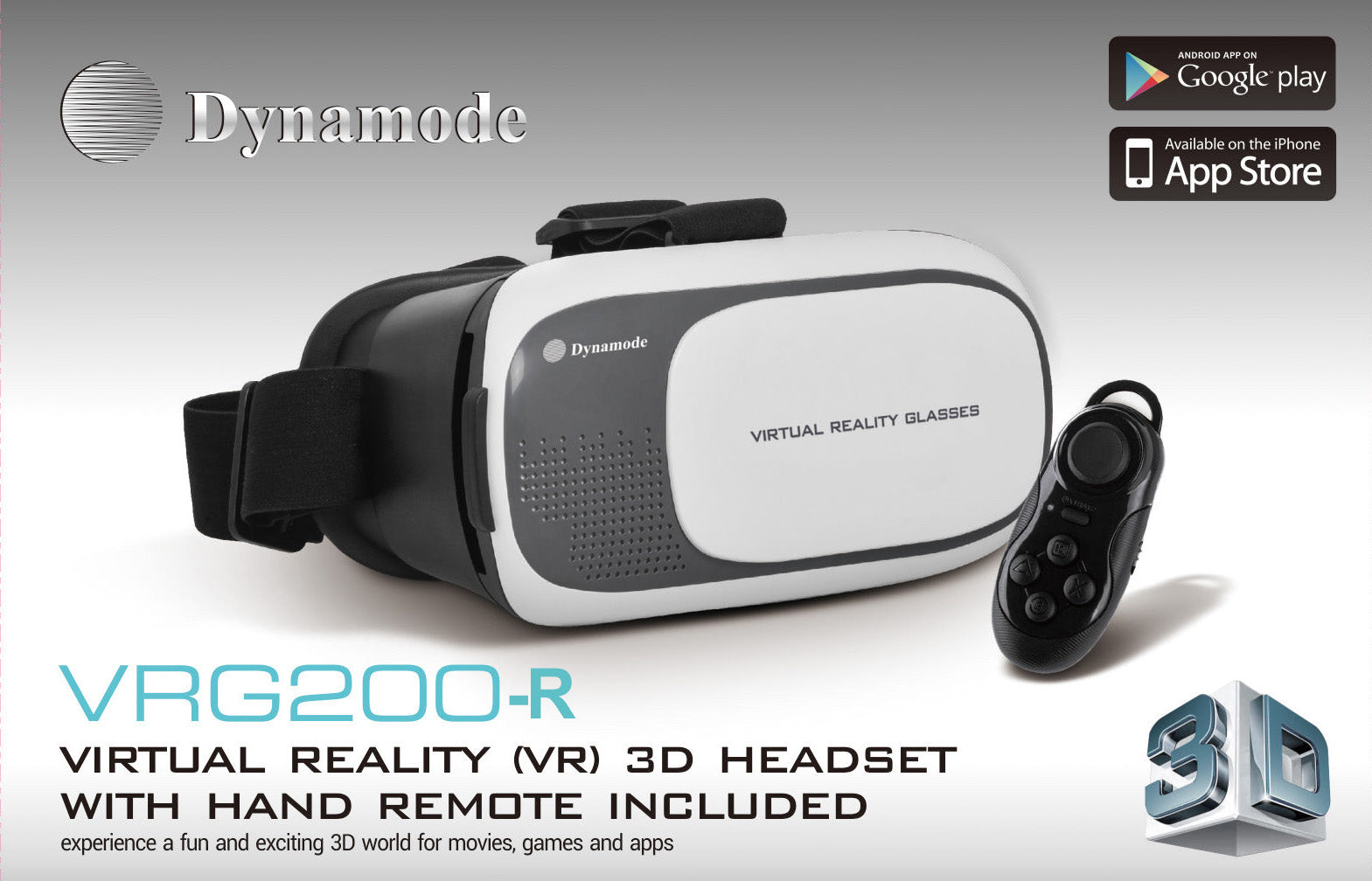 VR Headest + Remote - 3D Virtual Reality using your phone - Netbit UK