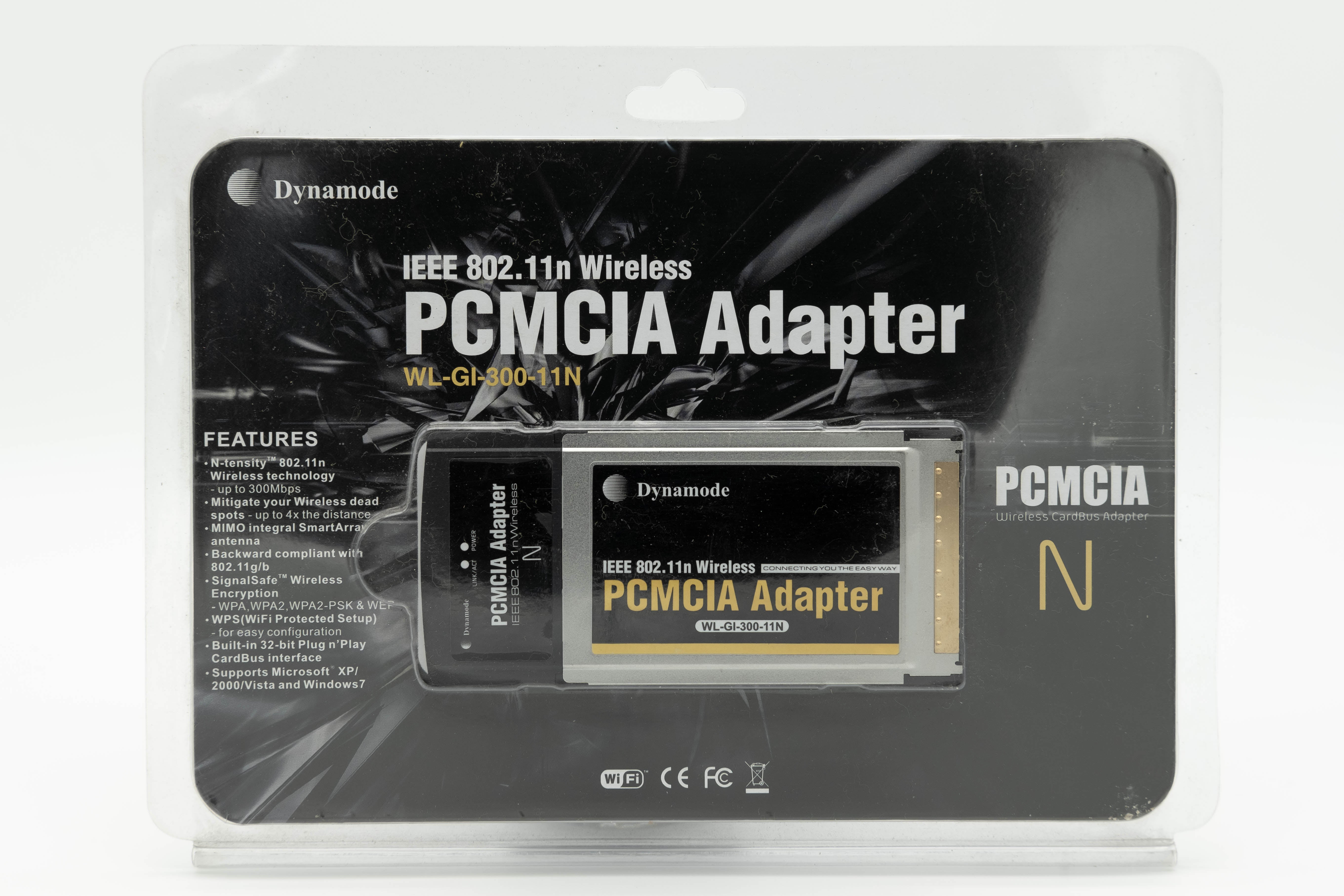 Dynamode - WL-GI-300-11N - PCMCIA Laptop Network Card, 11n 300 Mbps 2.4 GHz Wi-Fi Wireless Cardbus