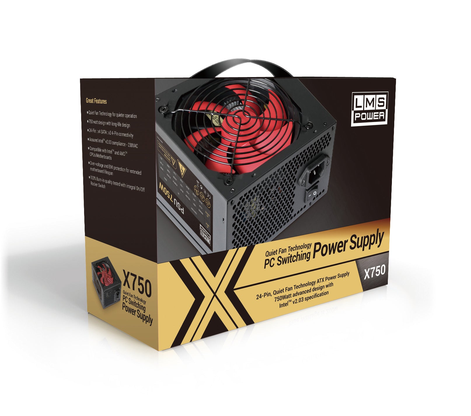 ATX 750w PSU / Power Supply Unit - X Series - Netbit UK