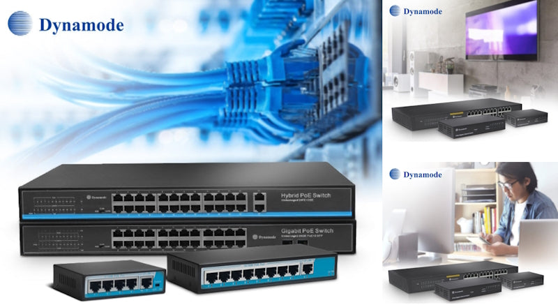 Dynamode's PoE Switches product range.