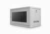 Isometric front view of a 6U 550 mm Deep Wall Mount Data Cabinet (Grey) - Netbit UK