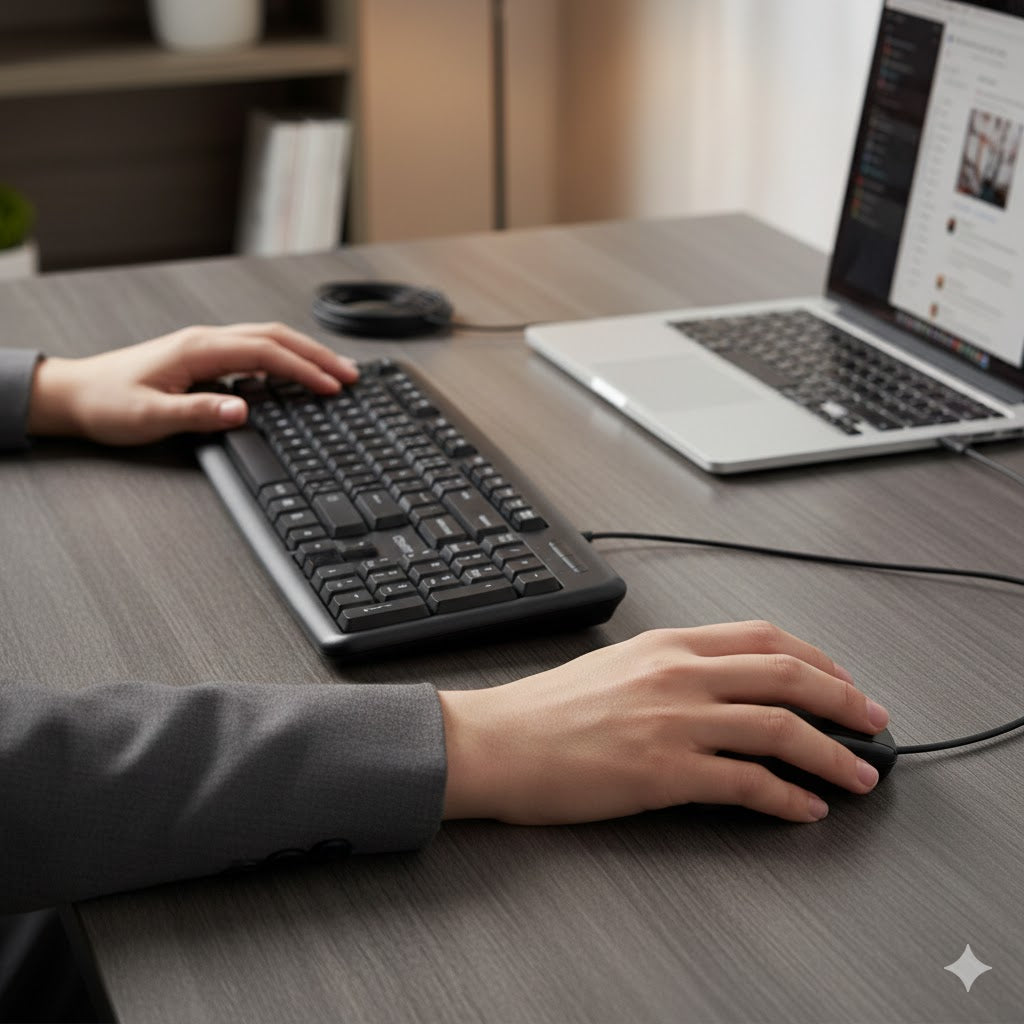 Compoint USB Keyboard & Mouse Set - ,full size