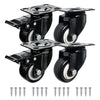Heavy Duty Castors with Brakes (LMS-4C50PV-P-T-BLK)