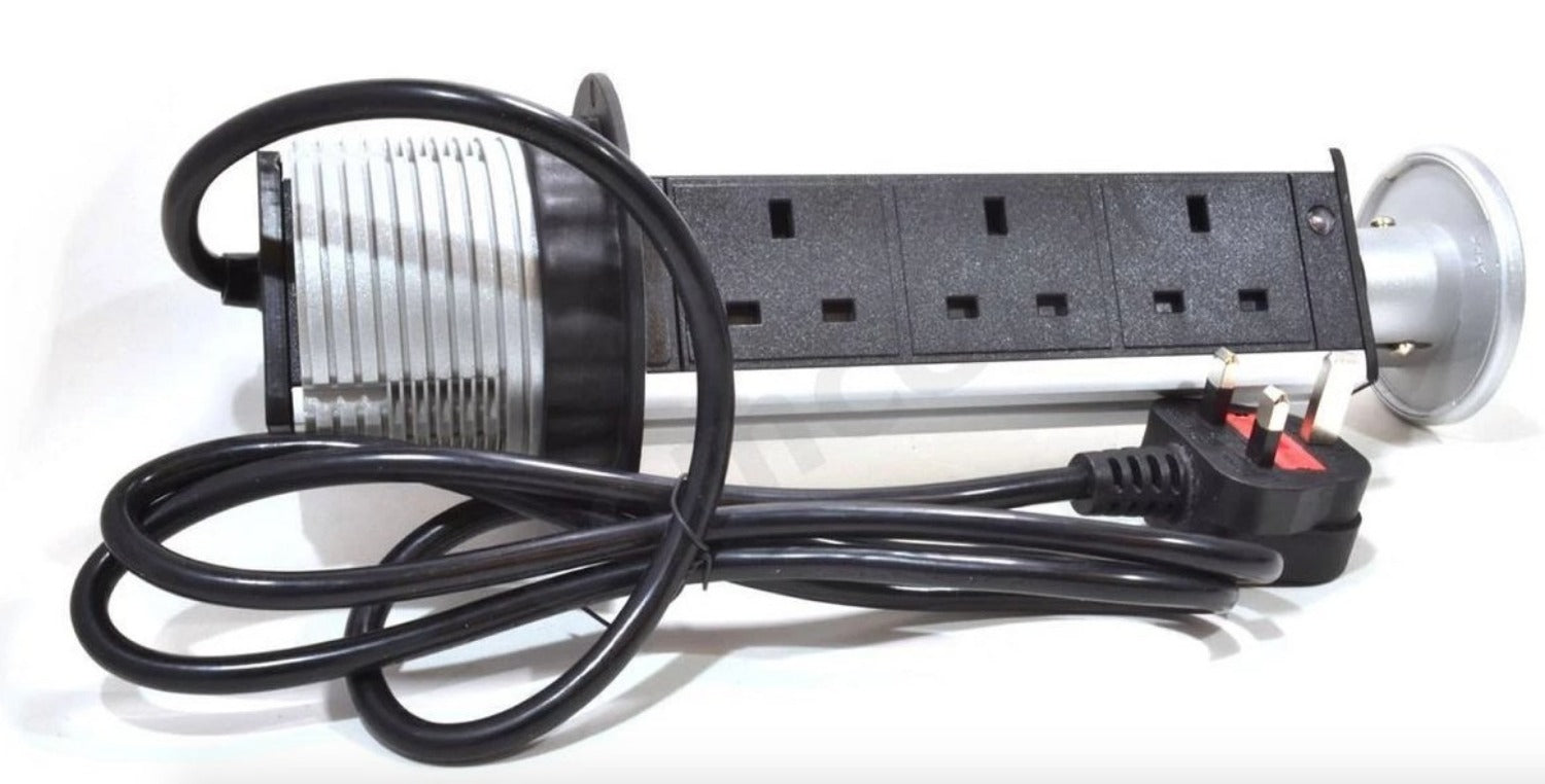 3-Way UK Sockets Table Pop-Up PDU | Desktop PDU 13A
