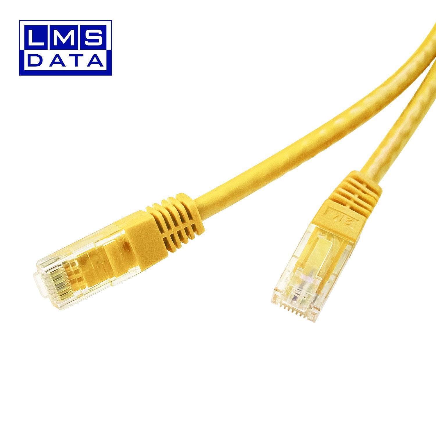 ethernet cable 10m cat6 yellow colour- 30.0m  LMS Data Ethernet Cat6 RJ45 UTP Patch cable cord - Netbit UK