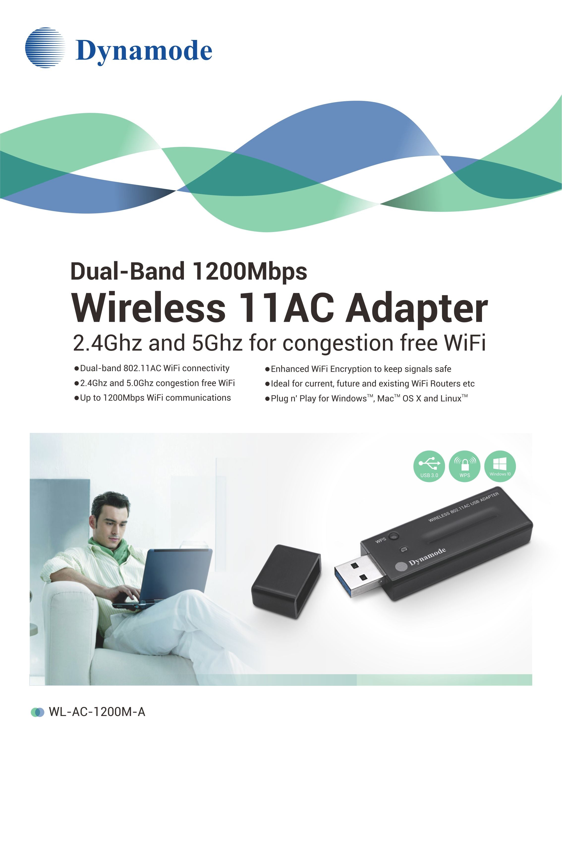 Dual Band 11ac 1200mbps 2T2R Mini Size USB Adapter - Netbit UK