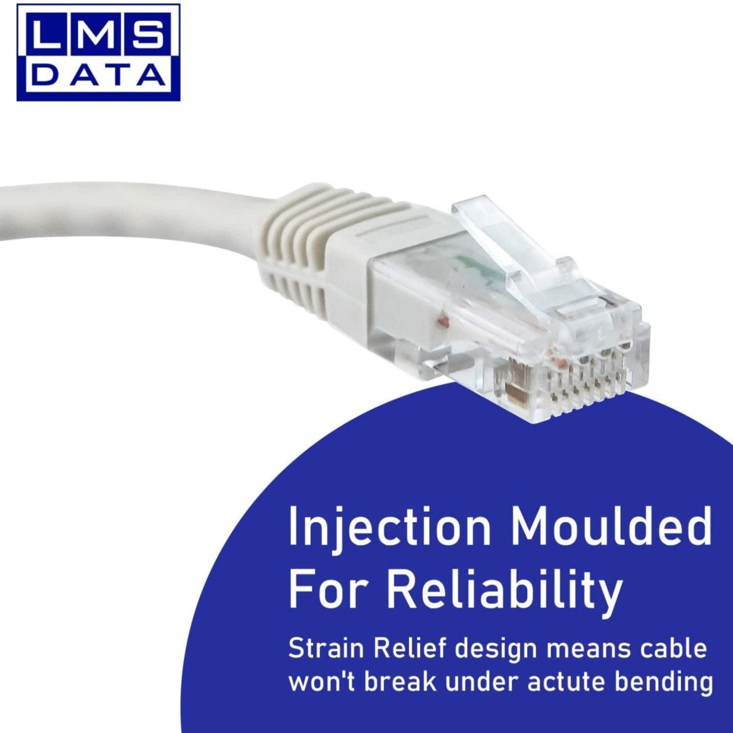 0.5m LMS Data Ethernet Cat6 RJ45 UTP Patch cable cord, LAN 10/100/1000Mbit/s Cable suitable