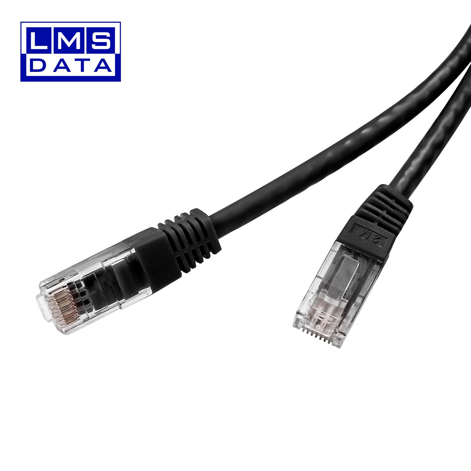 cable rj45 cat 5e 20m black- 20m LMS Data Ethernet Cat5e RJ45 UTP Patch cable cord - Netbit UK