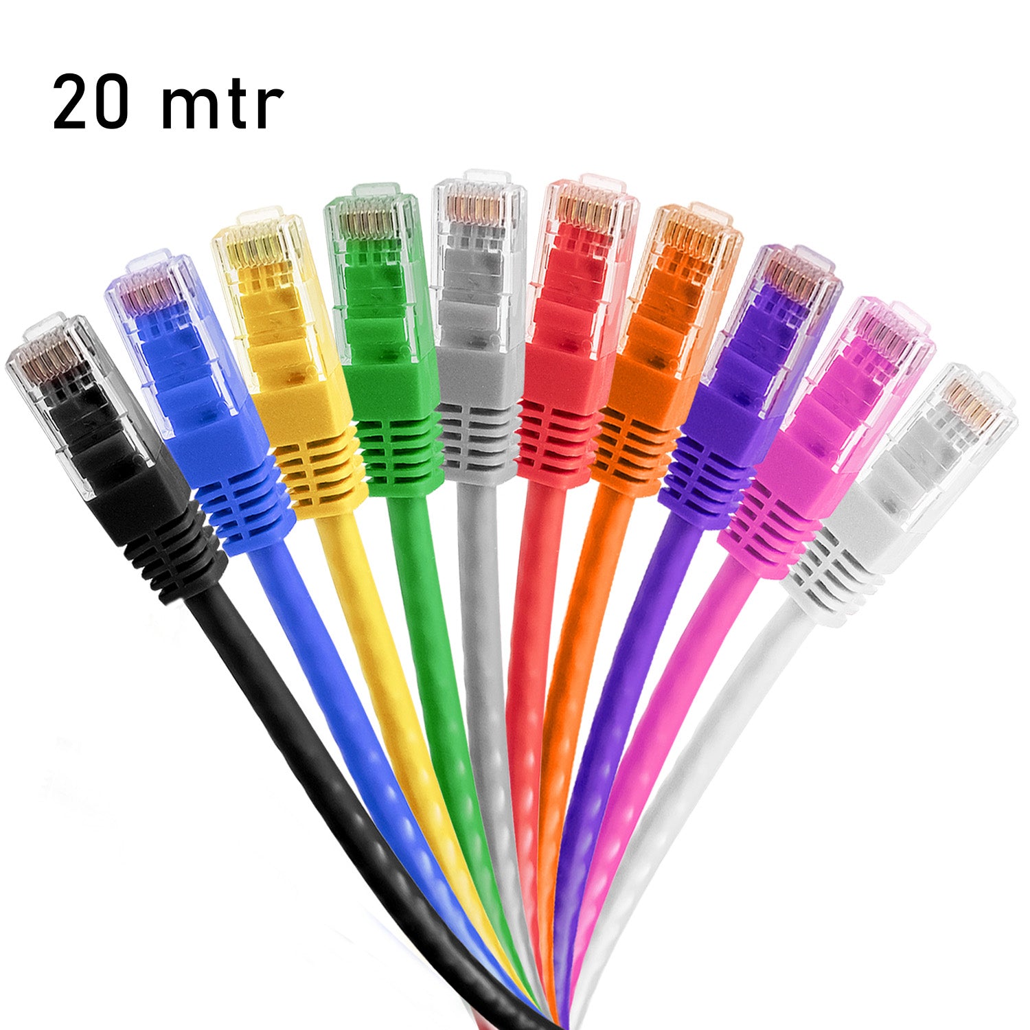 cable rj45 cat 5e 20m - 20m LMS Data Ethernet Cat5e RJ45 UTP Patch cable cord - Netbit UK
