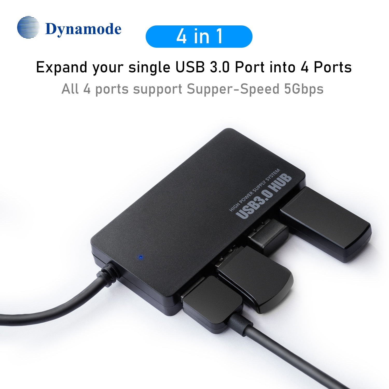 High End 4 Port SuperSpeed USB 3.0 Hub Bundle (USB3-HB-4PM-V2)