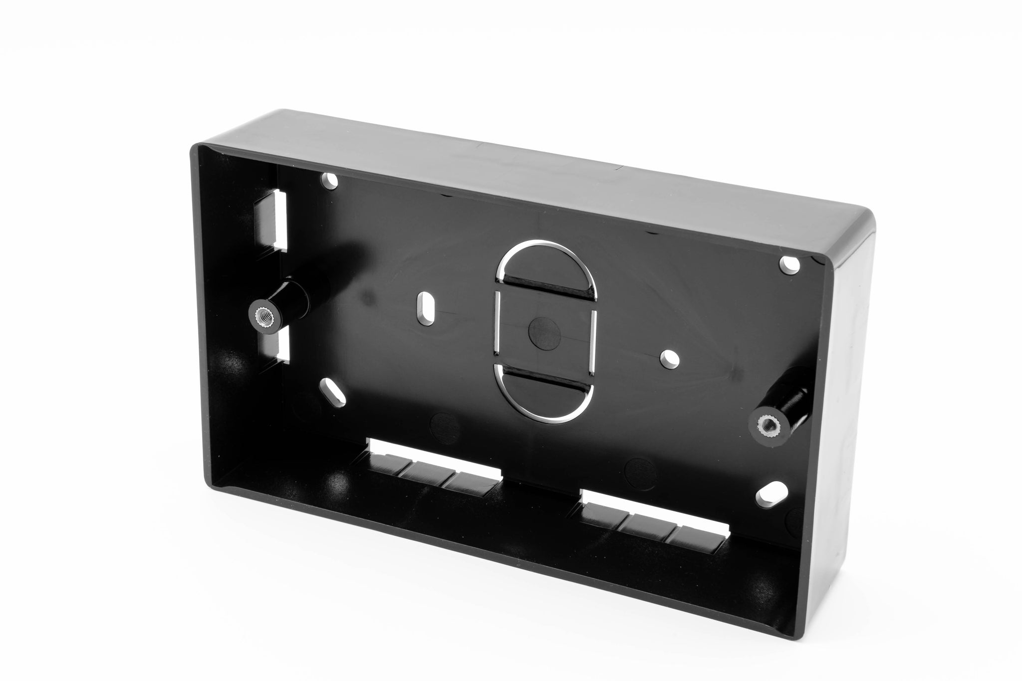 Surface Mount Double Gang Back Box - 32mm deep - Black (BB-DOUBLE-32-BLK)