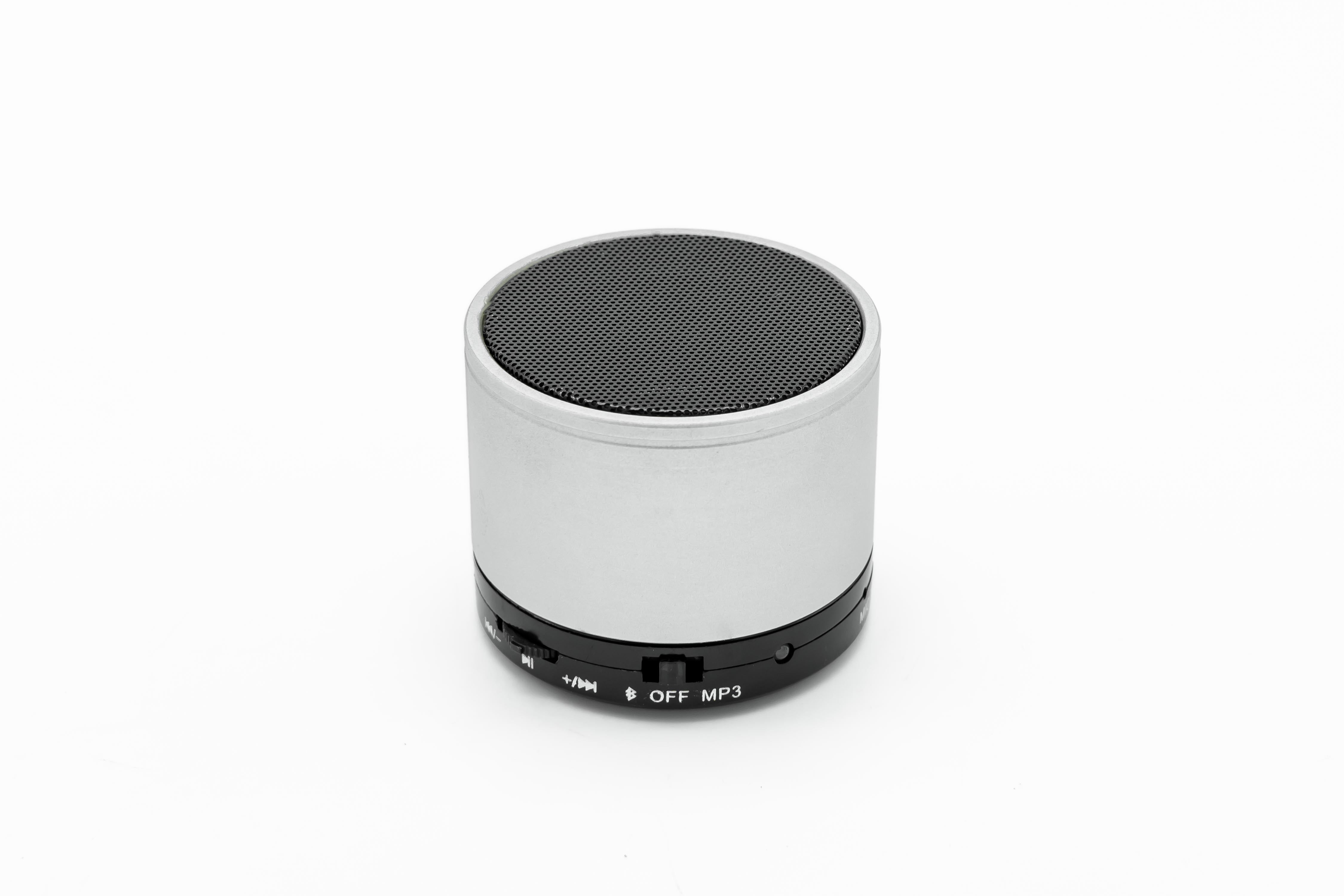 Bluetooth Cylinder Speaker - Silver - Netbit UK