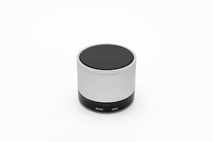 Bluetooth Cylinder Speaker - Silver - Netbit UK