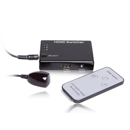Auto Sensing 3 Port HDMI Splitter with Remote Control - Netbit UK
