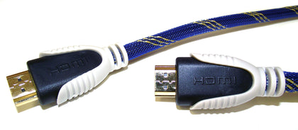 5m Braided Nylon HDMI Cable / Lead 1080p v1.4 Gold Plated & Shielded HDTV / PS3 / 360 / 3D - Netbit UK