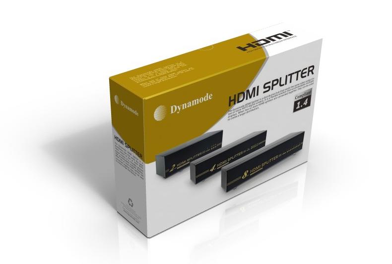 4 Port HDMI Splitter v1.4 High Speed / 3D / ARC / Ethernet - Netbit UK