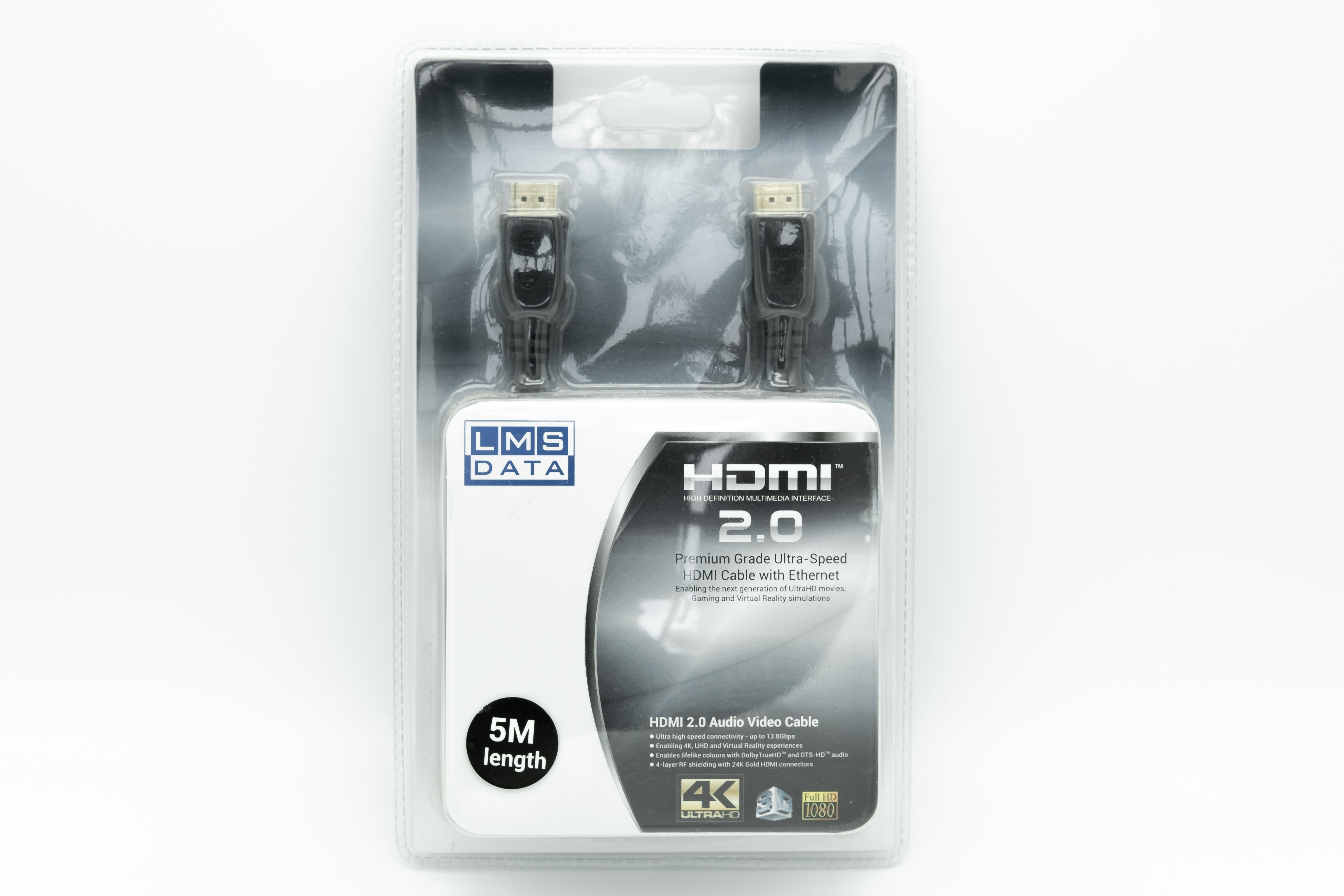 High Speed 4K HDMI2.0 Cable -5.0m (Retail Blister) - Netbit UK