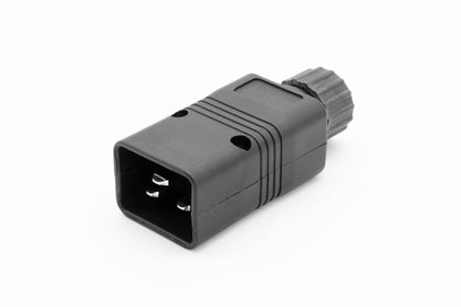 IEC C20 Male Plug Re-Wirable Inline Connector - 16A @ 230V - Netbit UK