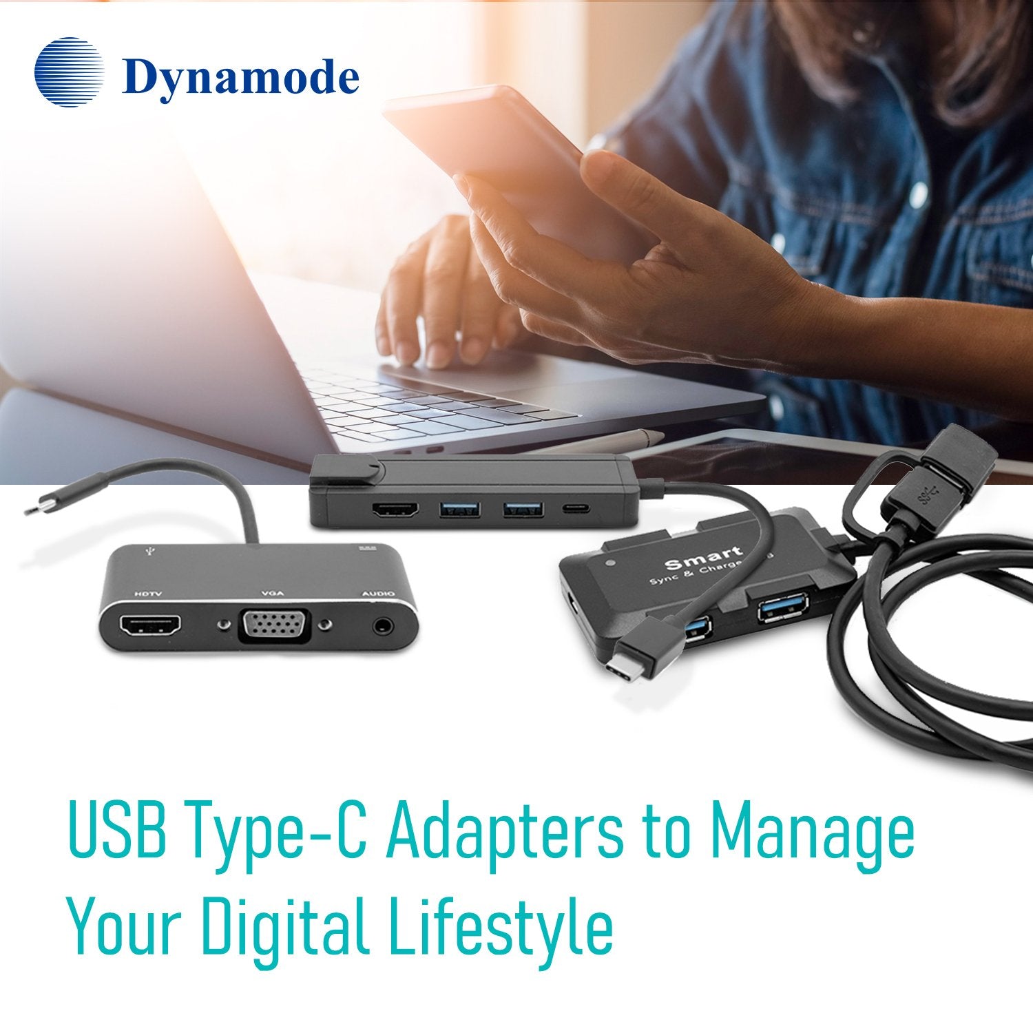 USB Type-C to XQD(tm) Card Reader with USB Hub Adapter