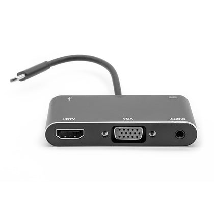 USB Type-C to VGA and 4K HDMI Adapter with Integral PD Charge Port