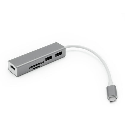 USB3.0 Type-C to 3 Port USB3.0 Hub & Card Reader