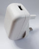 2A USB Power Adaptor & Charger - UK Plug - White