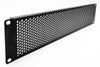 2U 19" Vented/Perforated Blanking Panel - Black
