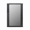 Front view of a 12U Data Cabinet showing its closed lockable and vented frame glass door