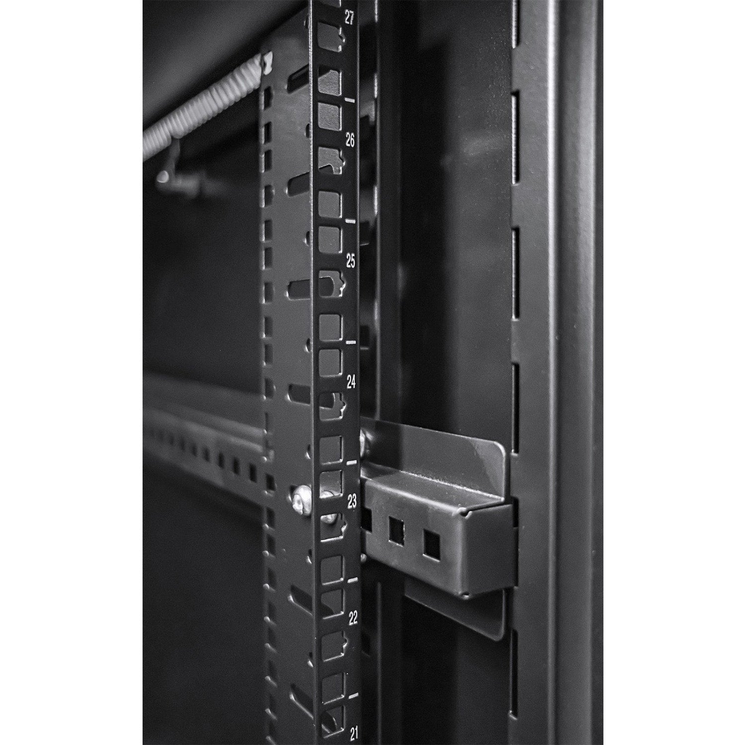 19-inch standard adjustable rack profiles of a 20U Floor-standing Network Cabinet .