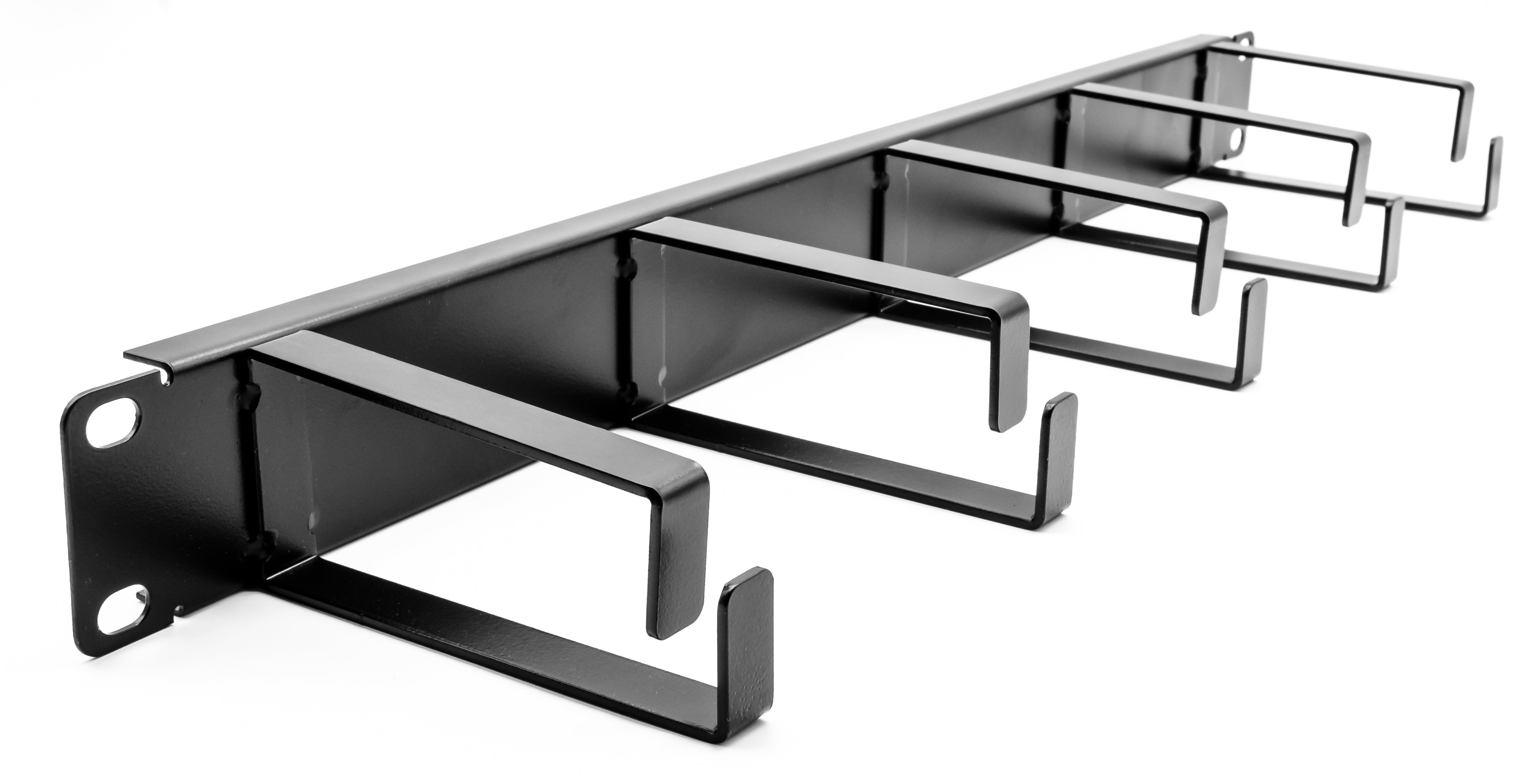 1U 19" Cable Management Bar / Panel with 5 Rings - 100mm (Universal) - Netbit UK