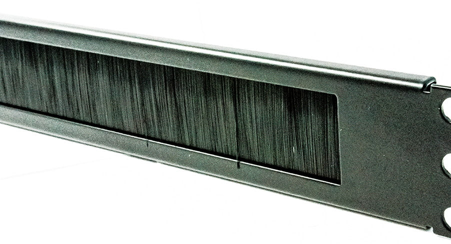 1U 19" Cable Management Bar / Panel - Brush Type - Universal (CAB-MAN-1U-BRSH)