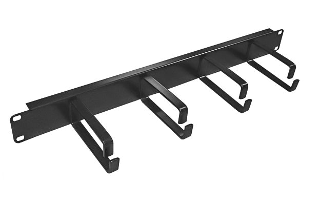 1U 19" Cable Management Bar / Panel with 4 Rings - Universal (CAB-MAN-1U)