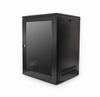 15U 450mm 19" Data Wall Cabinet w/ Shelf - Black | 15U Wall Cabinet