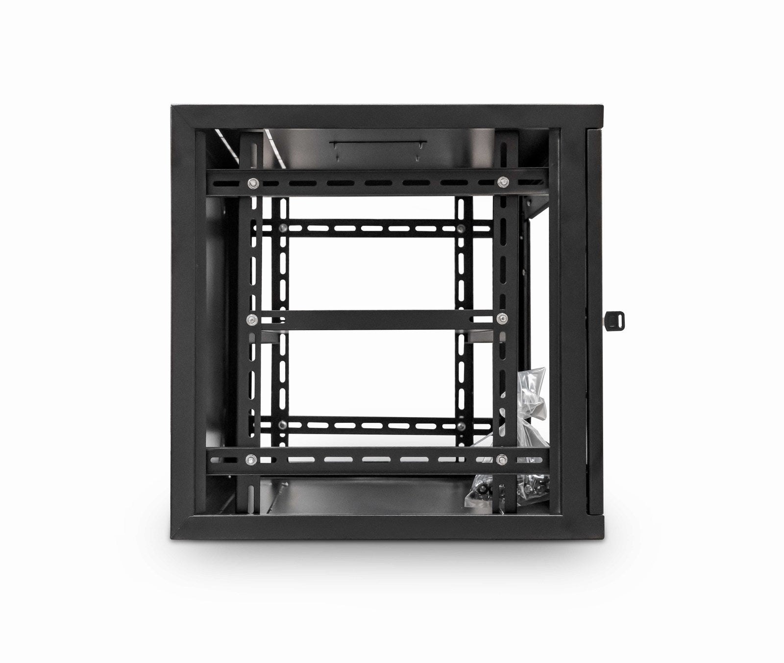 9U 550mm 19" Data Wall Cabinet w/ Shelf - Black | 9U Cabinet