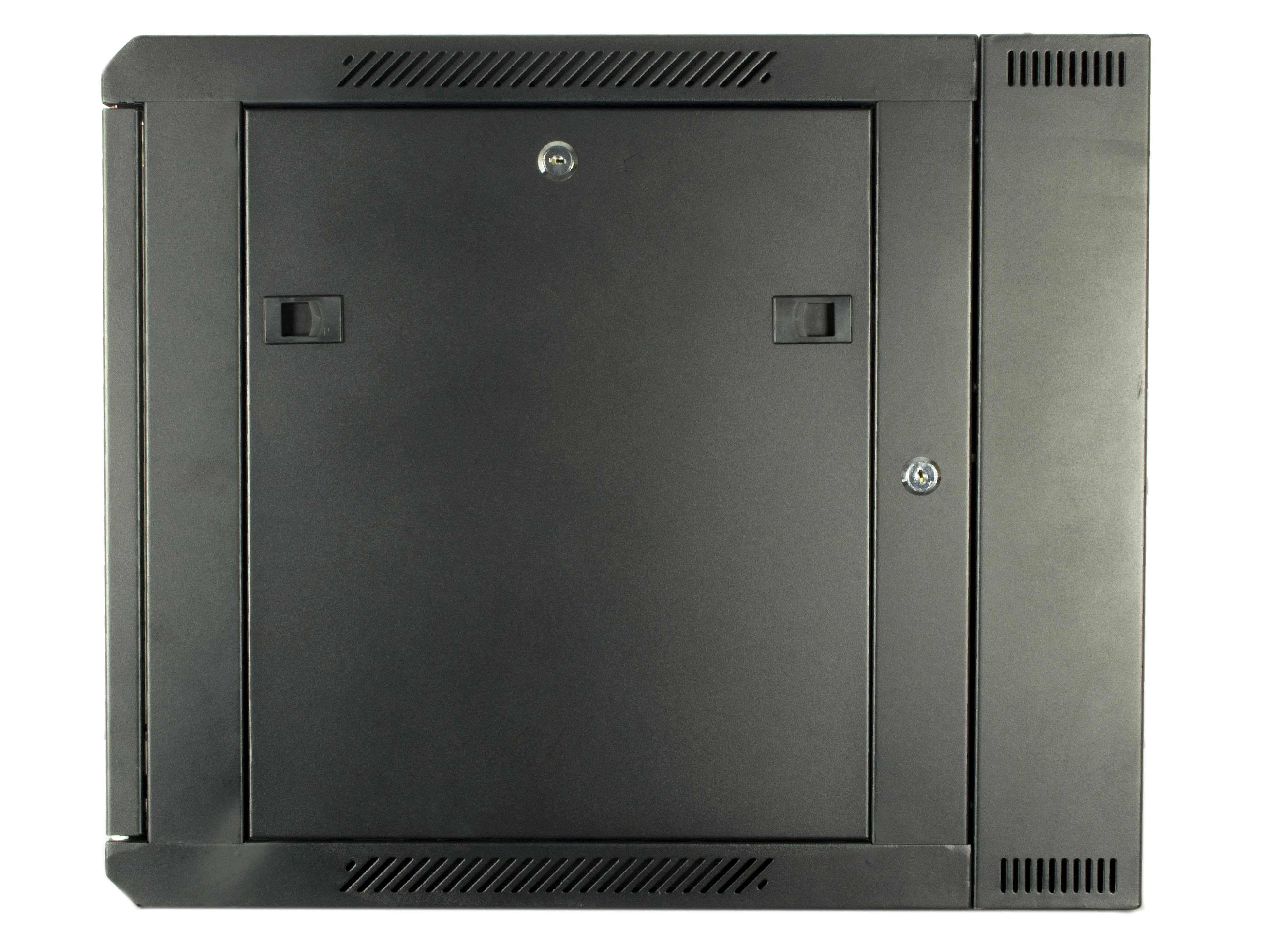 18U 550mm Double Sectioned Data Wall Comms Cabinet (450+100mm) - Black - Netbit UK