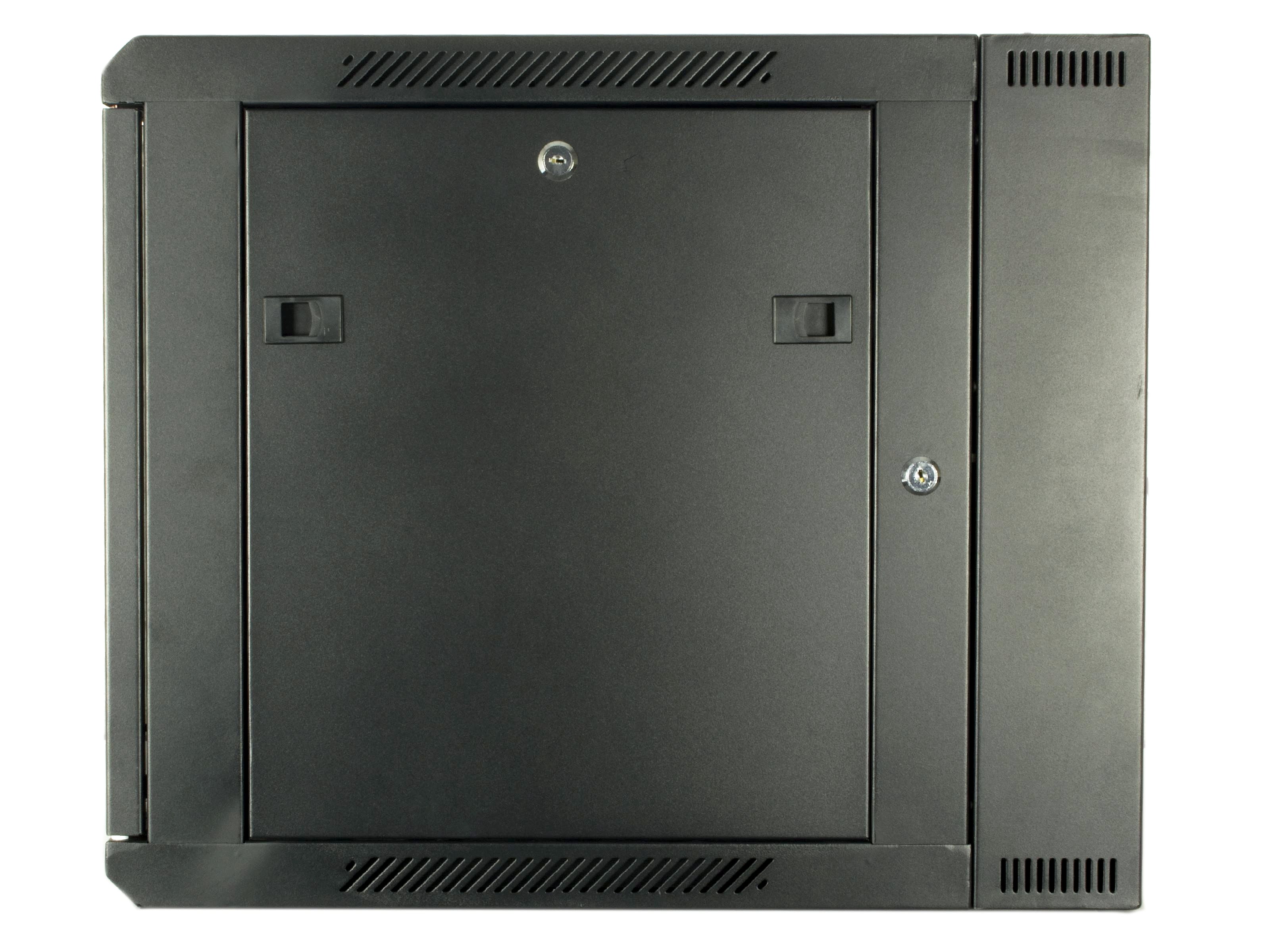 9U 550mm Double Sectioned Data Wall Comms Cabinet (450+100mm) - Black - Netbit UK
