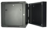 15U 550mm Double Sectioned Data Wall Comms Cabinet (450+100mm) - Black