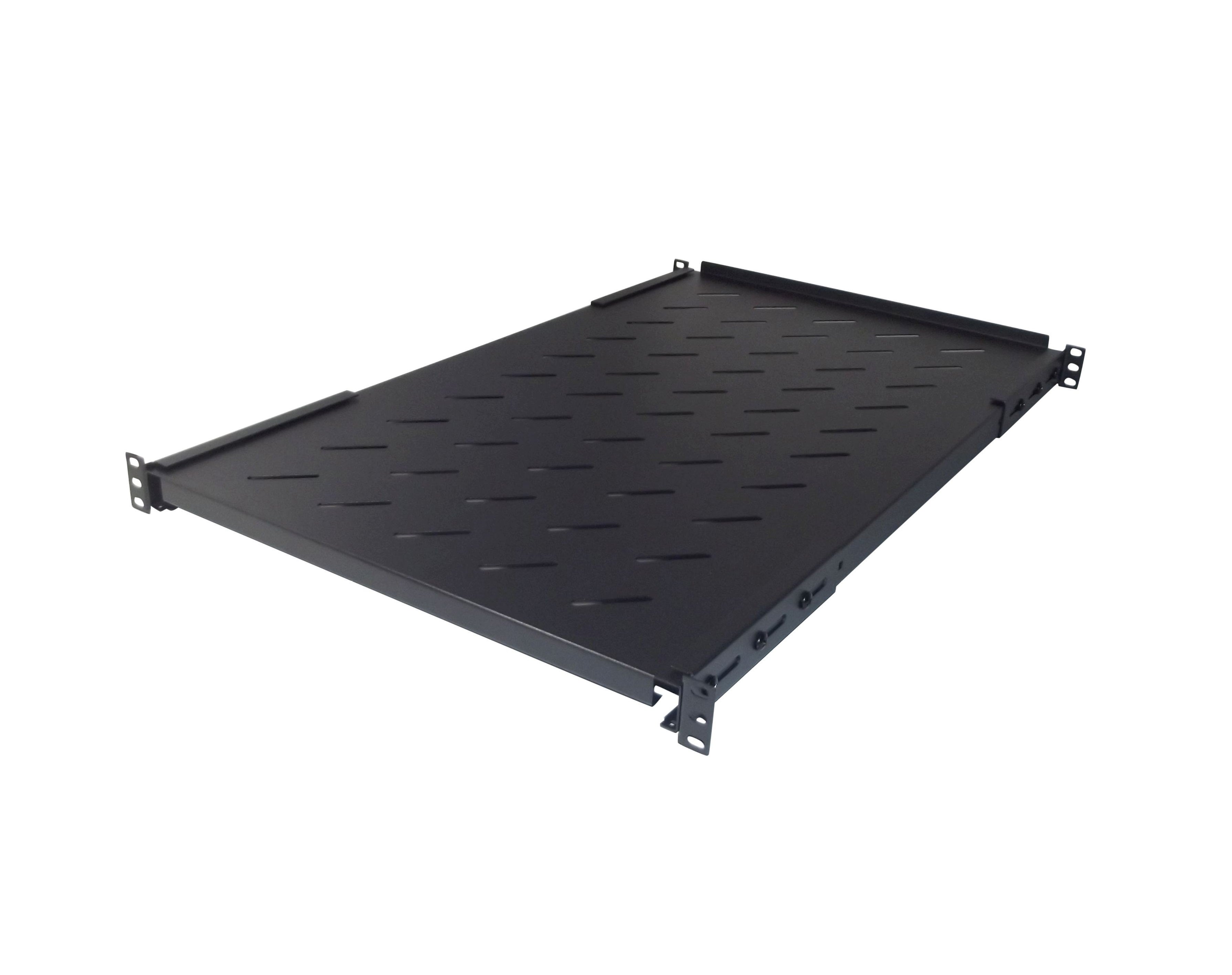 19" 1U Universal Adjustable Shelf 750mm (Extension & Recess up to 180mm) - Vented - Netbit UK