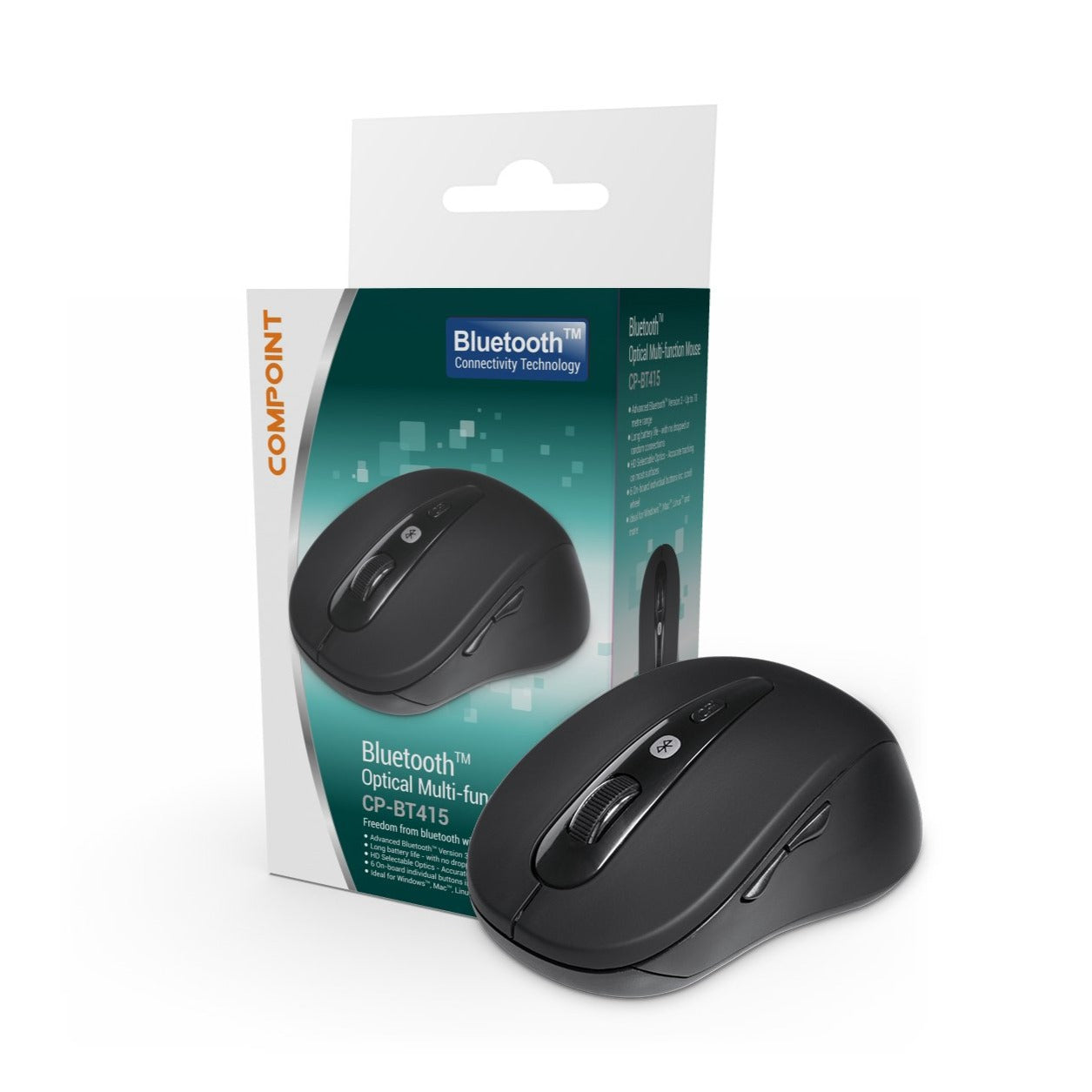 Dynamode Bluetooth Wireless 6 Button Mouse - Black