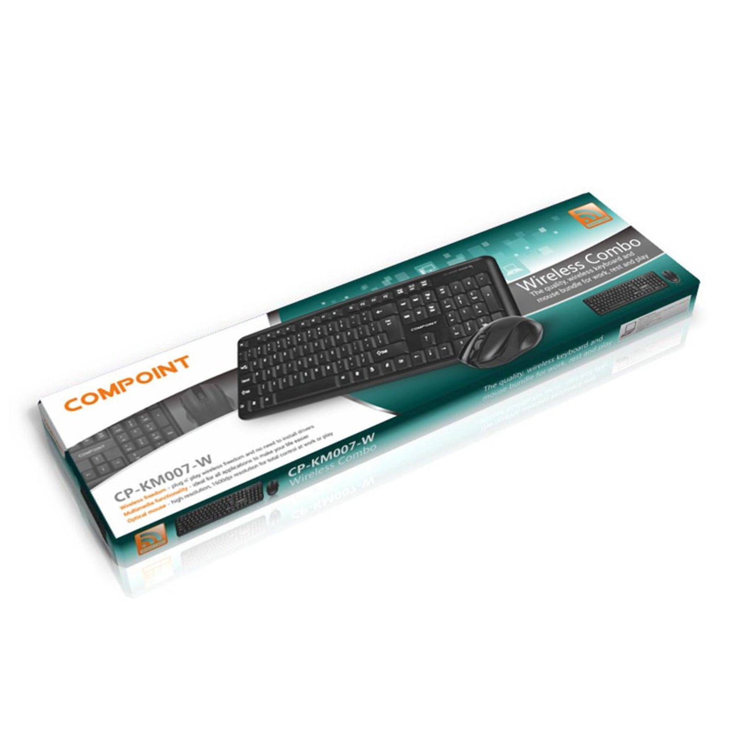 Compoint 2.4Ghz Wireless Keyboard and Mouse Set - Black