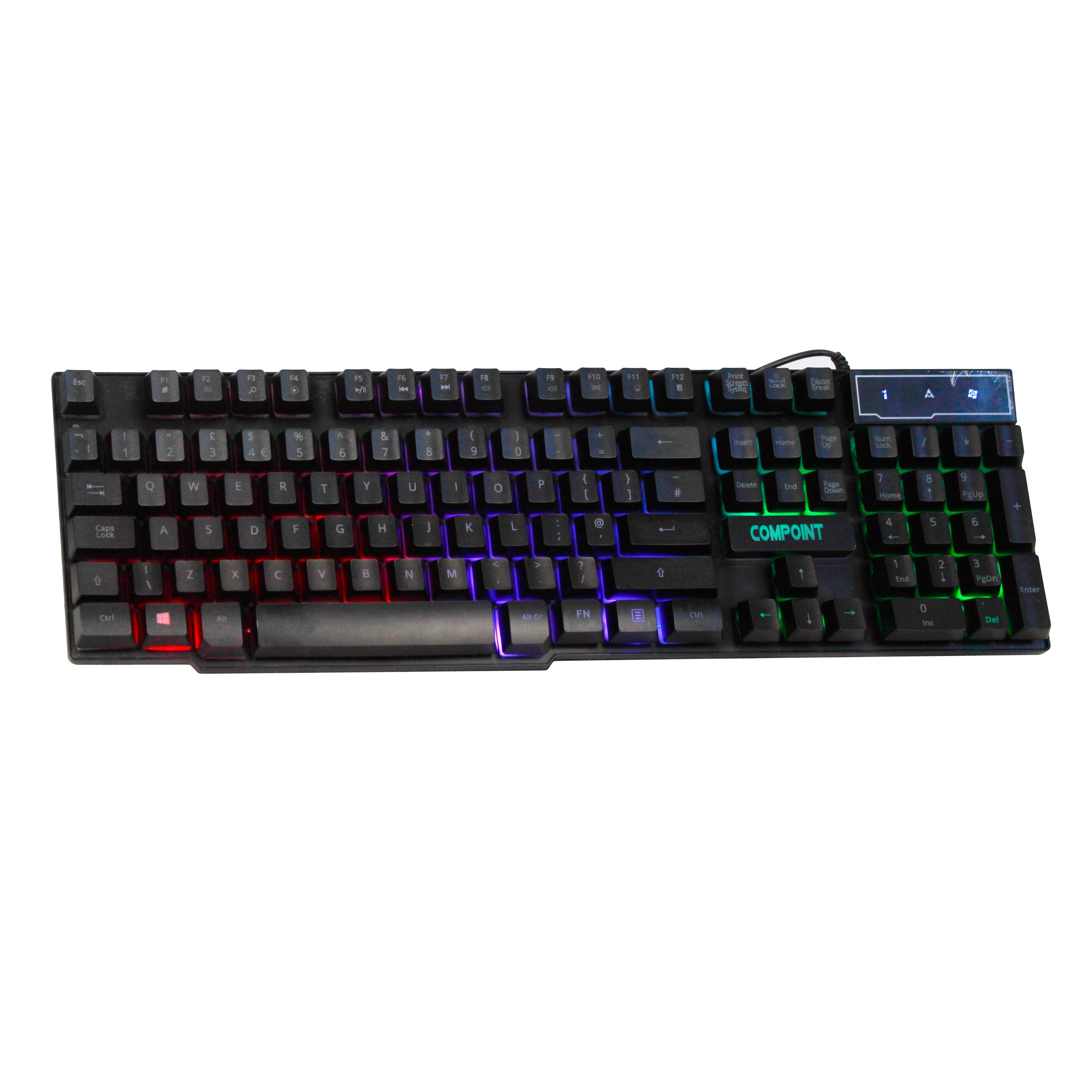 4 in 1 Gaming Set: LED Q-Keyboard, LED Mouse, Gaming Headset, Non-Slip Mouse Pad (CP-KMH018)