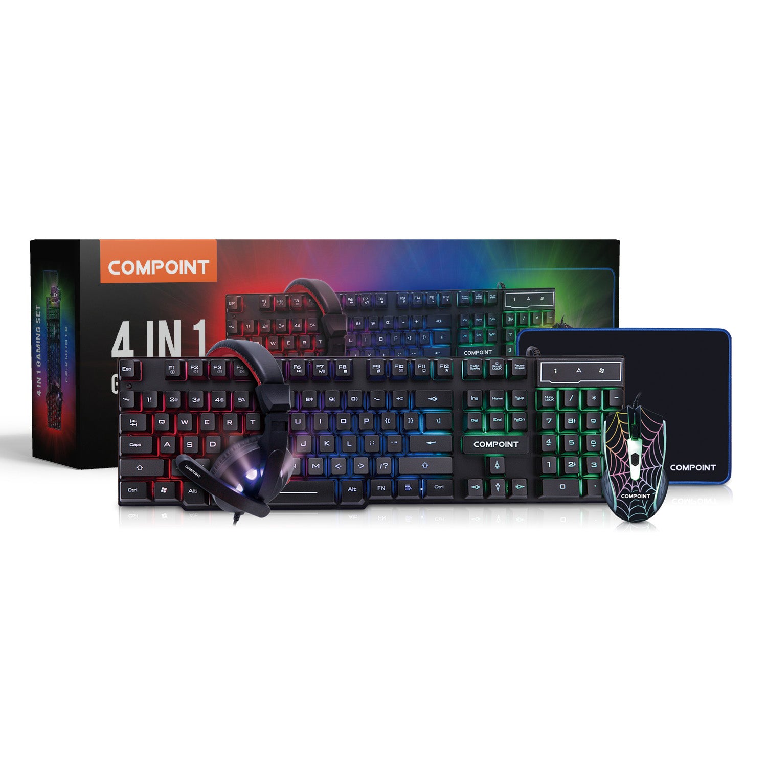 4 in 1 Gaming Set: LED Q-Keyboard, LED Mouse, Gaming Headset, Non-Slip –  Dynamode UK