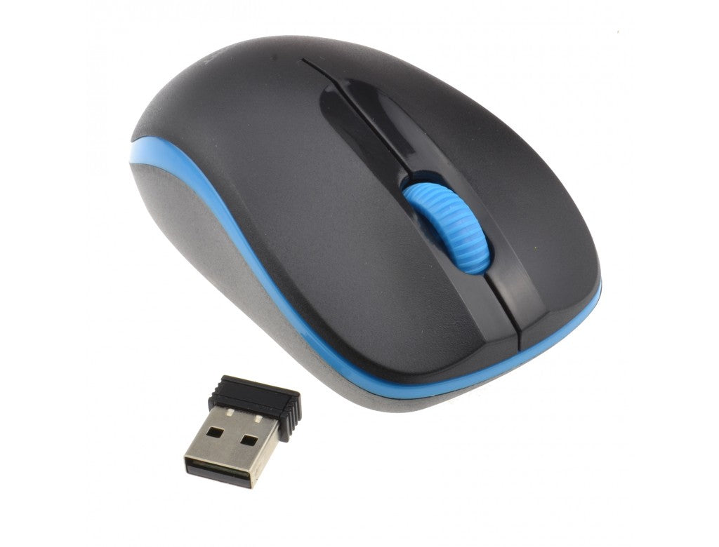 Wireless Mouse - Black / Blue - 2.4Ghz