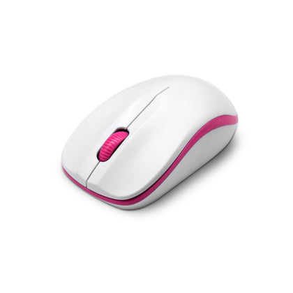 Wireless Mouse - White / Red - 2.4Ghz - Netbit UK