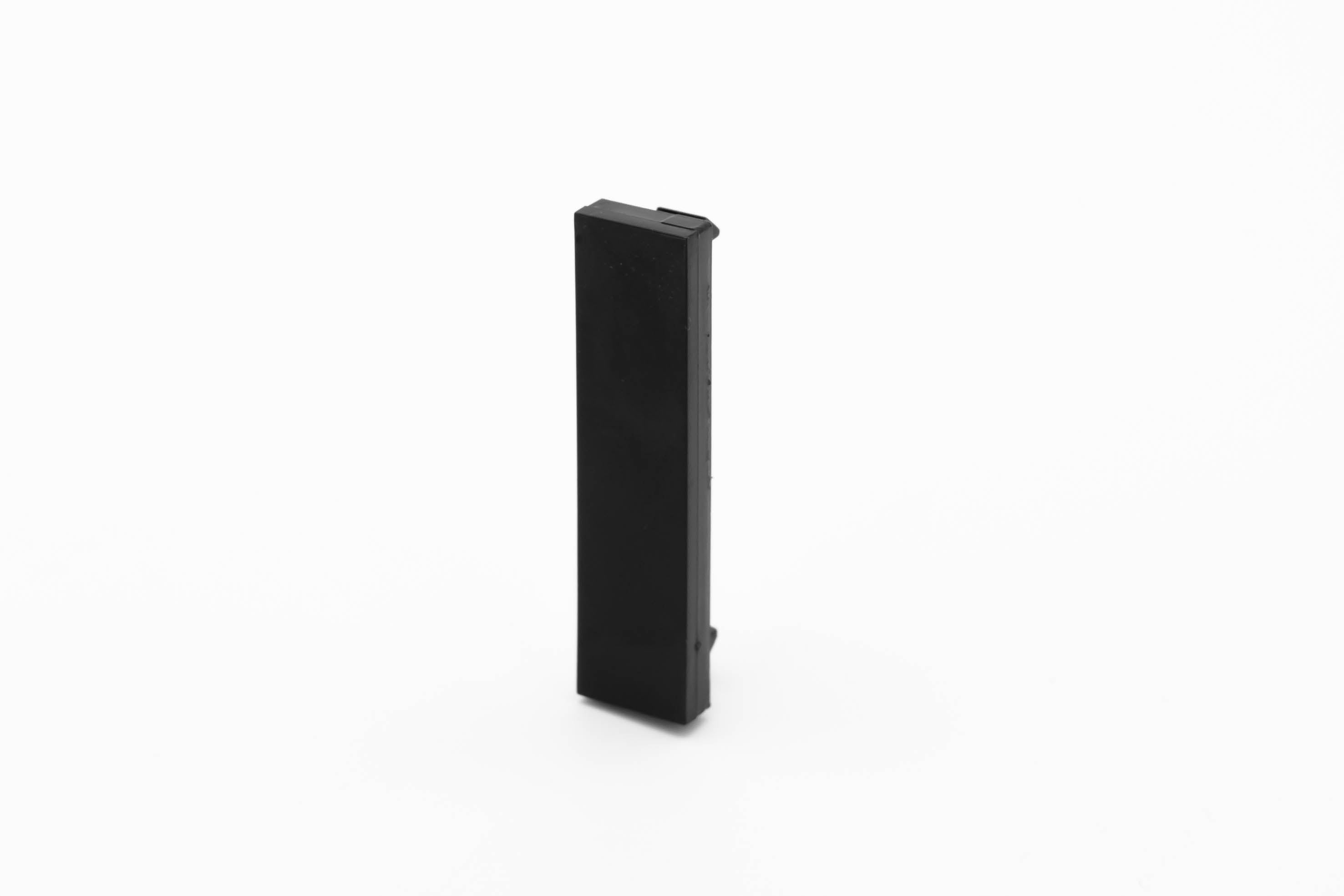 50mm x 12.5mm Quarter Blank for Euro Module Faceplates - Black - Netbit UK