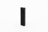 50mm x 12.5mm Quarter Blank for Euro Module Faceplates - Black