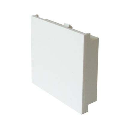 50mm x 50mm Single Gang Blank for Face Plate - White - Netbit UK