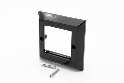 ethernet faceplate - Bevelled Single Gang (2 Slot) Faceplate for 2 x Euro Modules - Black - Netbit UK