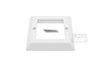 Bevelled Single Gang (2 Slot) Faceplate for 2 x Euro Modules - White (EFP-SINGLE-W)